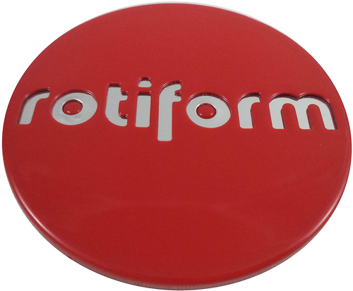 ROTIFORM 2.36SNAPIN CAP-RED W/CHR LOGO