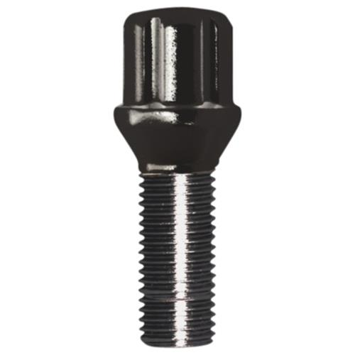 SPLINE LUG BOLT 14-1.25 35MM BLK BULK
