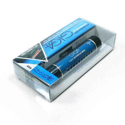 Air Spencer Giga Vent Clip Q5 packaging showing premium Japanese car air freshener in blue design.