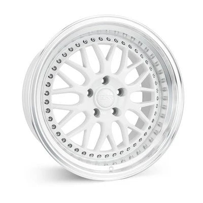 ESR Wheels SR01 Gloss White / Machined Lip 17x8.5 +30 5x114.3mm 72.6mm