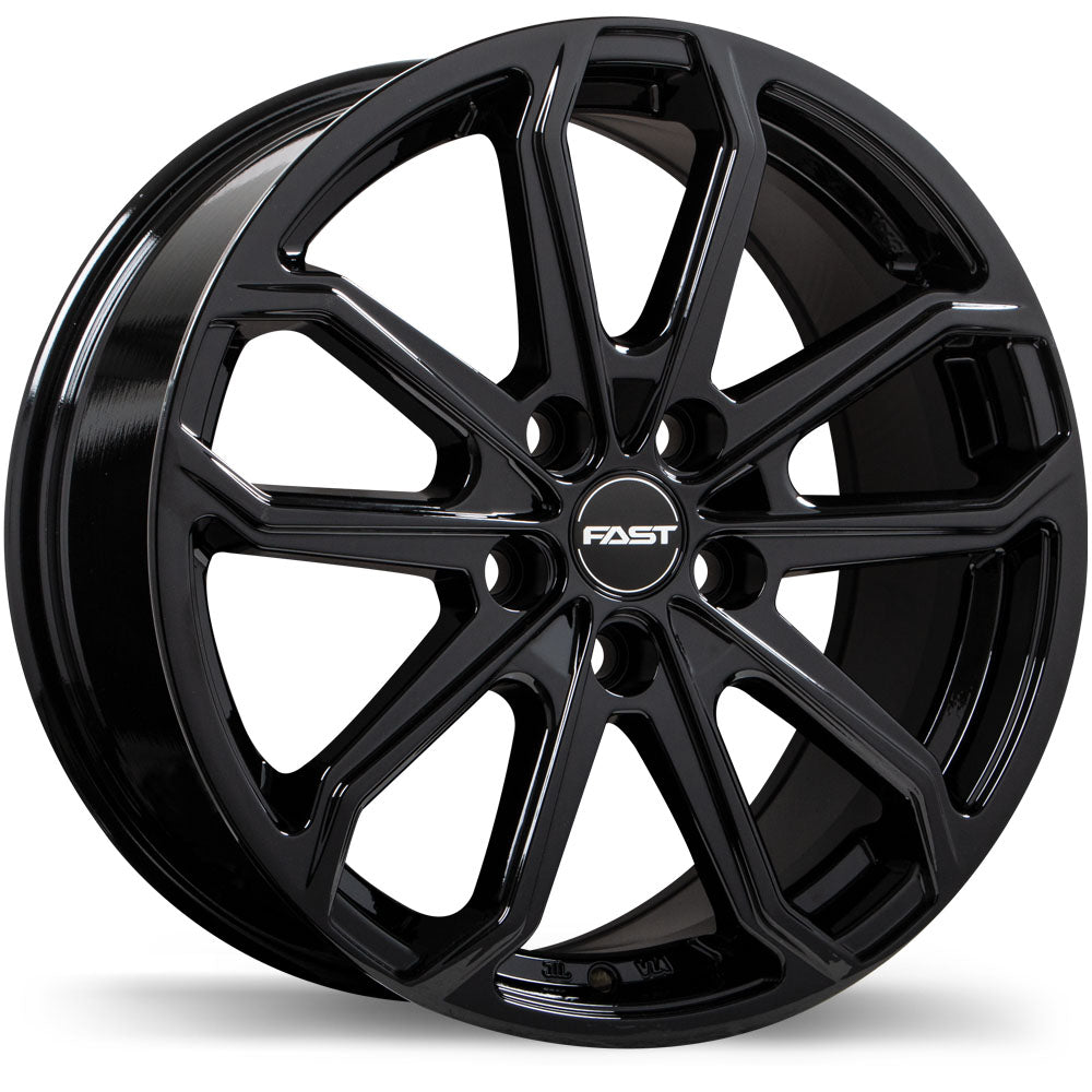 Fast Wheels Impression Gloss Black 17x7.5 +35 5x114.3mm 67.1mm