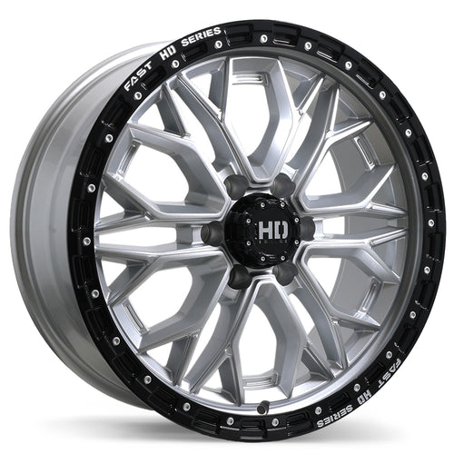 Fast HD Muramasa Gloss Silver with Black Lip 20x9 +30 6x139.7mm 95.1mm