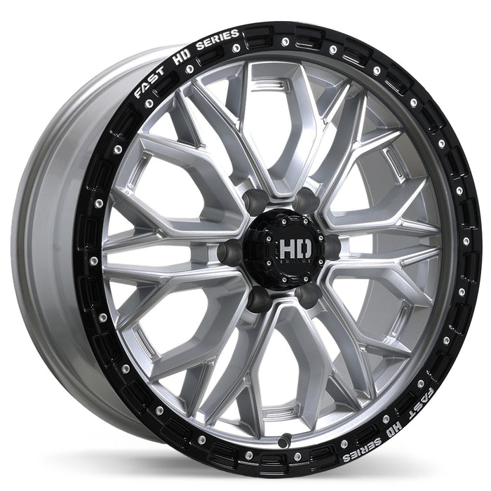 Fast HD Muramasa Gloss Silver with Black Lip 20x9 +30 6x139.7mm 95.1mm