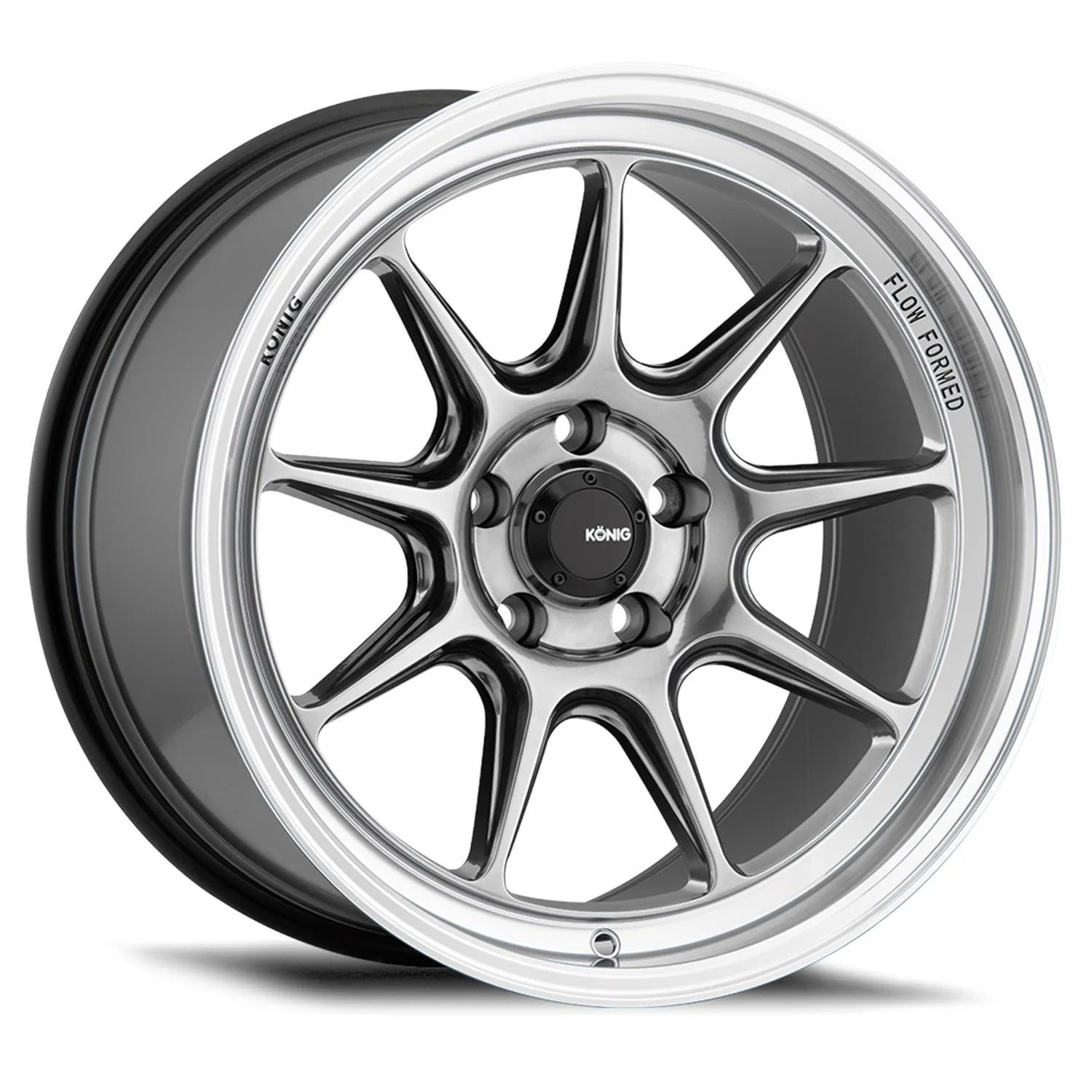 Konig COUNTERGRAM Hyper Chrome Machined Lip 19x8.5 performance alloy wheel with modern styling and durability.