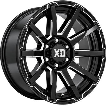 XD847 22X10 8X180 G-BLK MILL -18MM