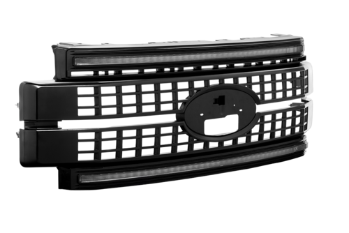 FORD SD 17-19 GRILLE UNFINISHED WHT DRL