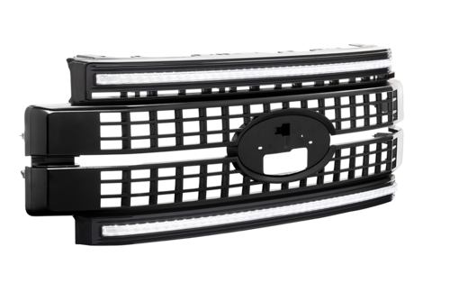 FORD SD 17-19 GRILLE UNFINISHED WHT DRL