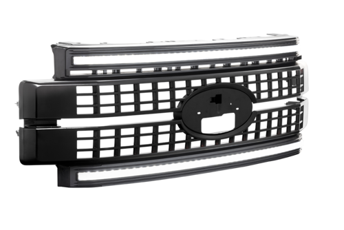 FORD SD 17-19 GRILLE UNFINISHED WHT DRL
