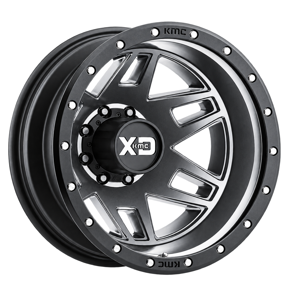 XD130 20X8.25 8X200 M-GRY BLK-RING 127MM