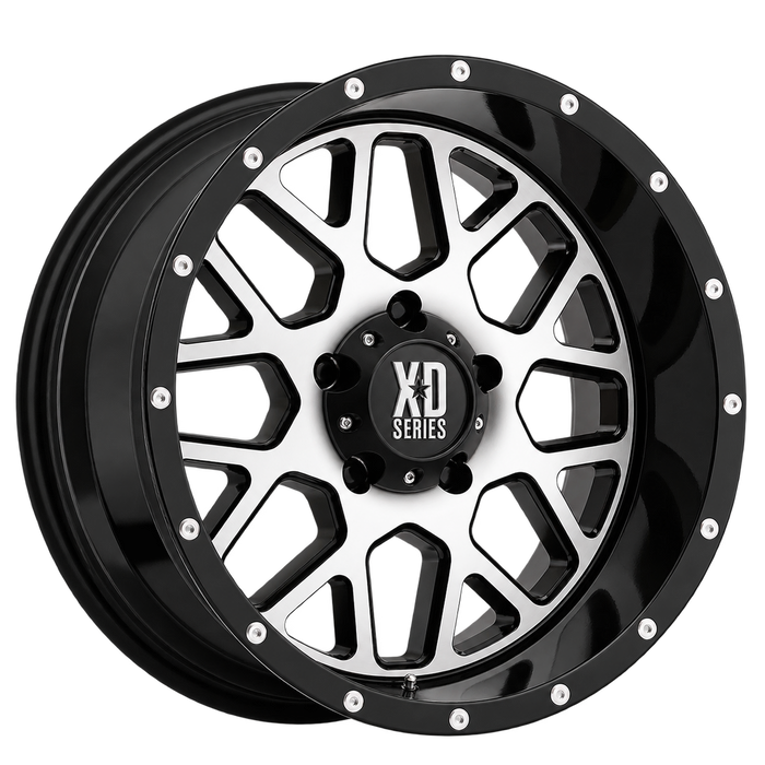 XD820 18X9 8X6.5 S-BLK MACH -12MM