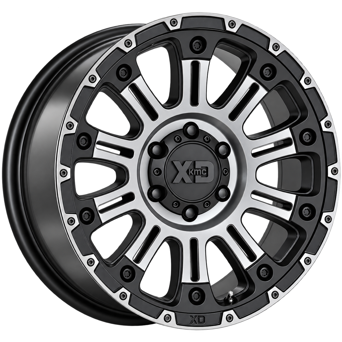 XD829 22X12 8X180 S-BLK MACH GTCC -44MM