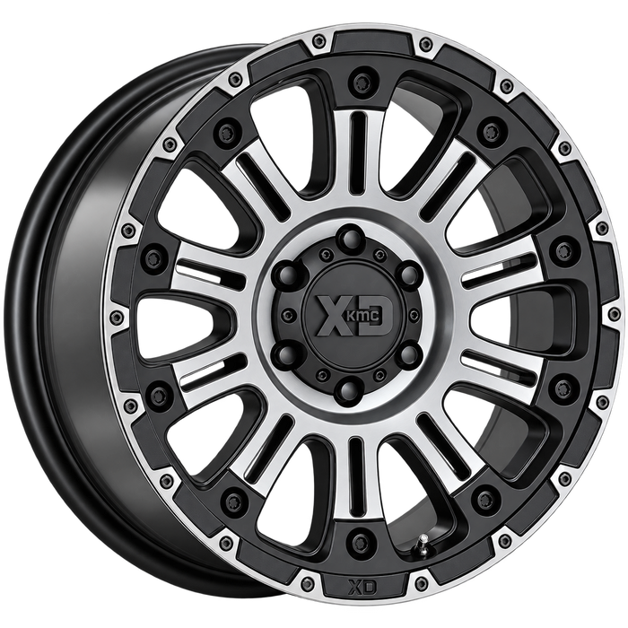 XD829 22X12 8X180 S-BLK MACH GTCC -44MM