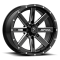 BOXER UTV 14X7 4X110 G-BLK MILL -47MM
