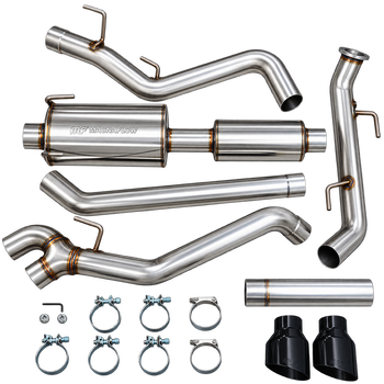 AWE Tuning Exhaust for 4th Gen Toyota Tacoma Dual Diamond Black Tips