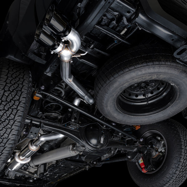 AWE Tuning Exhaust for 4th Gen Toyota Tacoma Dual Diamond Black Tips