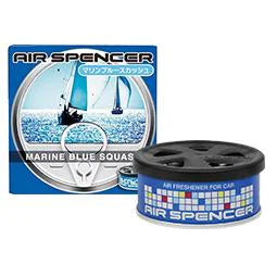 Eikosha Air Spencer A106 Marine Blue Squash car air freshener packaging and product.