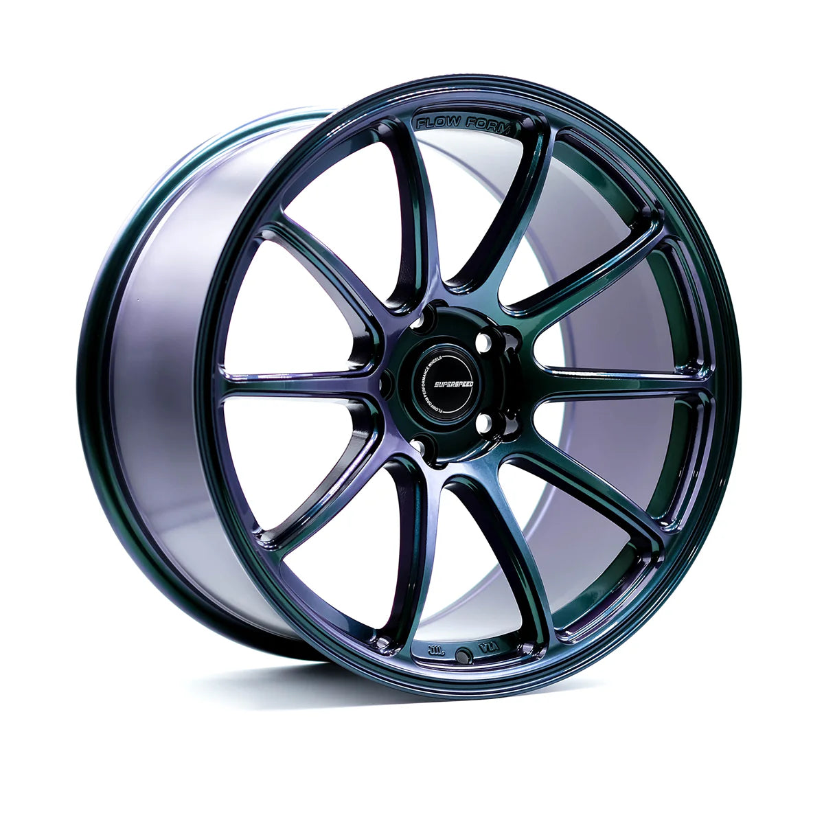 Superspeed RF03RR Nebula 18x9.5 +38 5x114.3mm 73.1mm wheel with a stylish design and glossy finish.